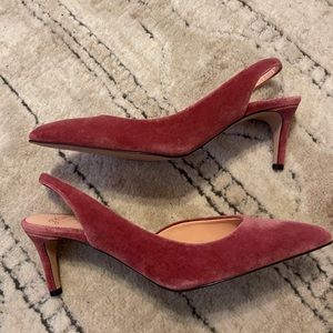 J.Crew Pink Suede Collette D’Orsay Pumps